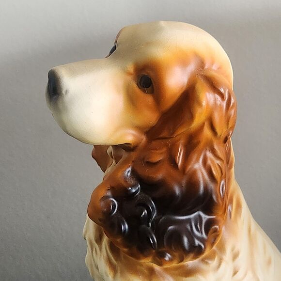 LG 7" Springer Cocker Spaniel Figurine Brinn Label 1970s Matte Porcelain Japan - Picture 5 of 10